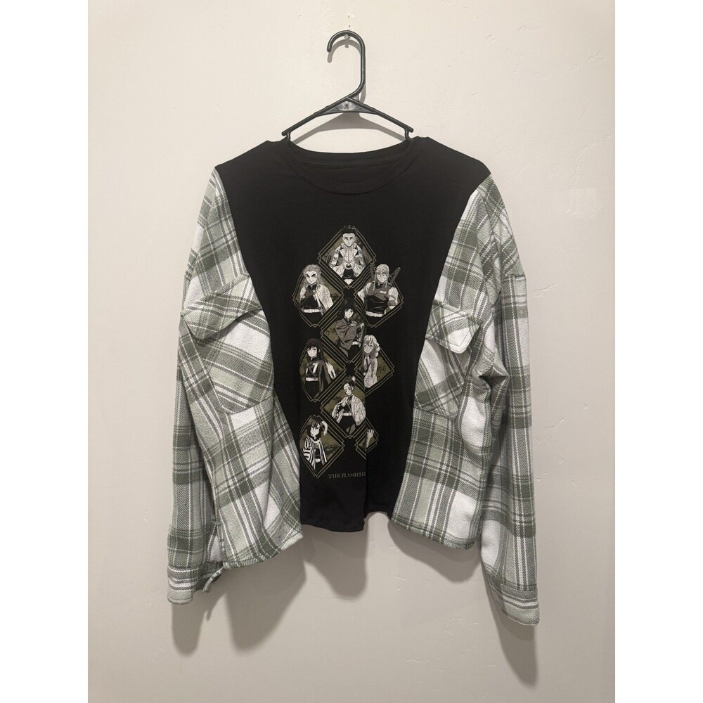 Reworked Upcycle Grunge Oversized Demon Slayer The Hashira Sweater  Top L/XL